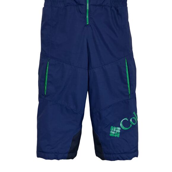 Columbia Toddler 4T Buga Nylon Snow Bib Snowsuit Omnitech Navy Fleece Top - Picture 3 of 16